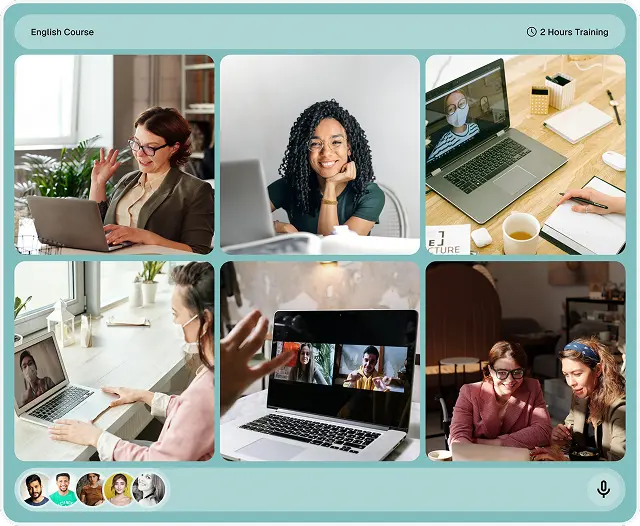 People Meeting for virtual course